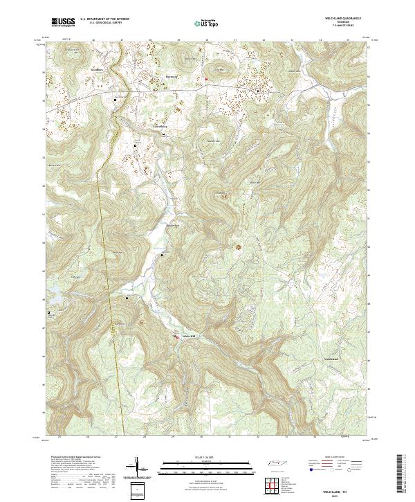 Welchland 2022 topographic map thumbnail