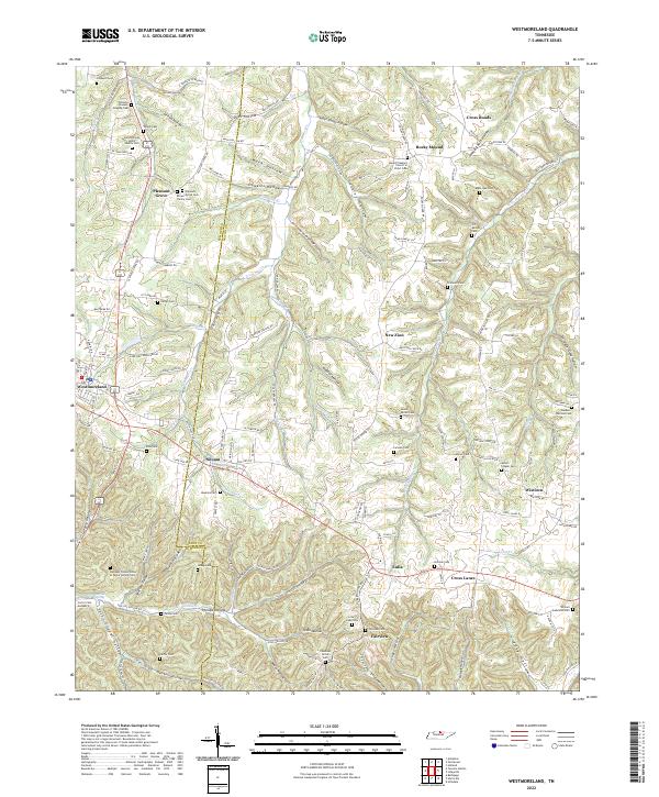 Westmoreland topographic map thumbnail
