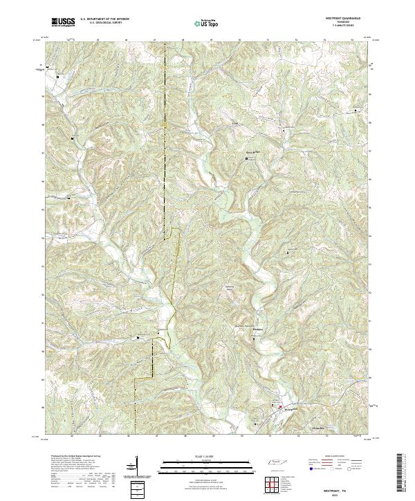 Westpoint 2022 topographic map thumbnail