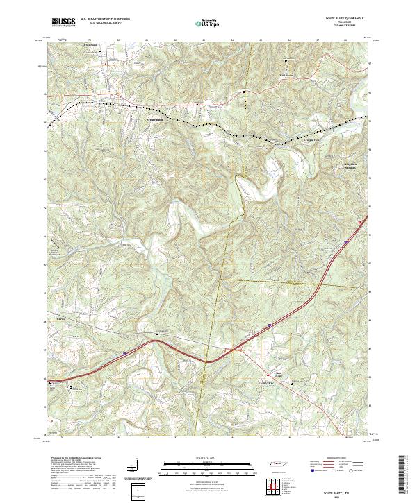White Bluff 2022 topographic map thumbnail