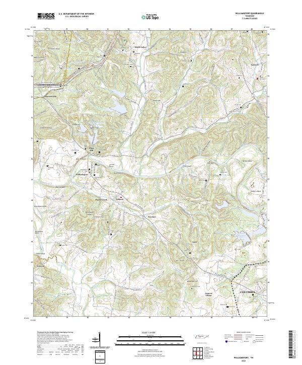 Williamsport 2022 topographic map thumbnail