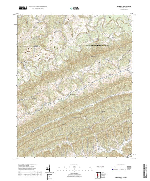 Back Valley topographic map thumbnail