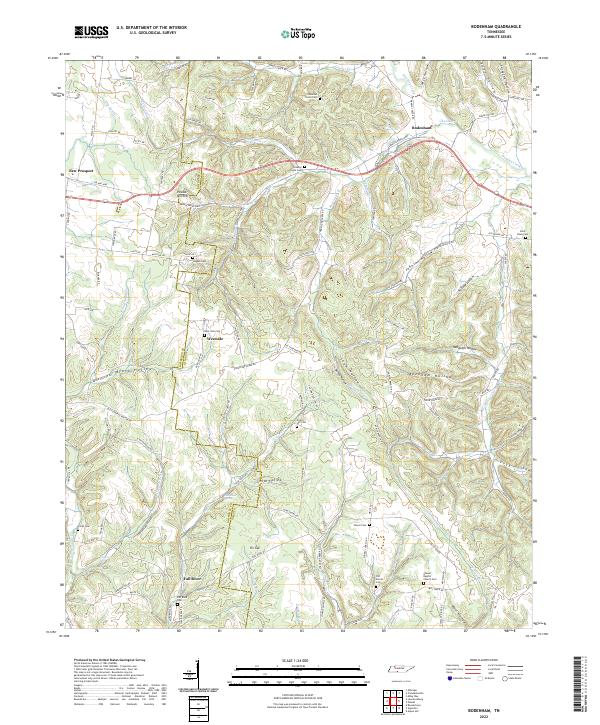 Bodenham topographic map thumbnail