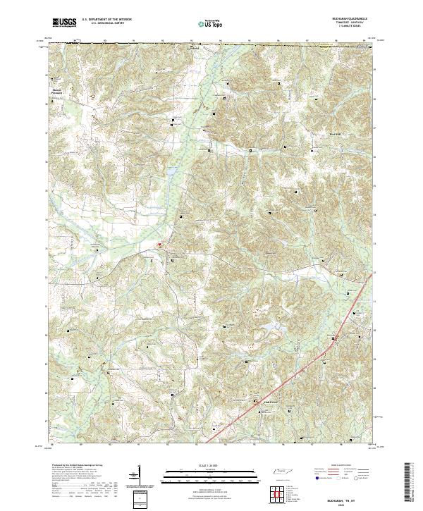 Buchanan topographic map thumbnail