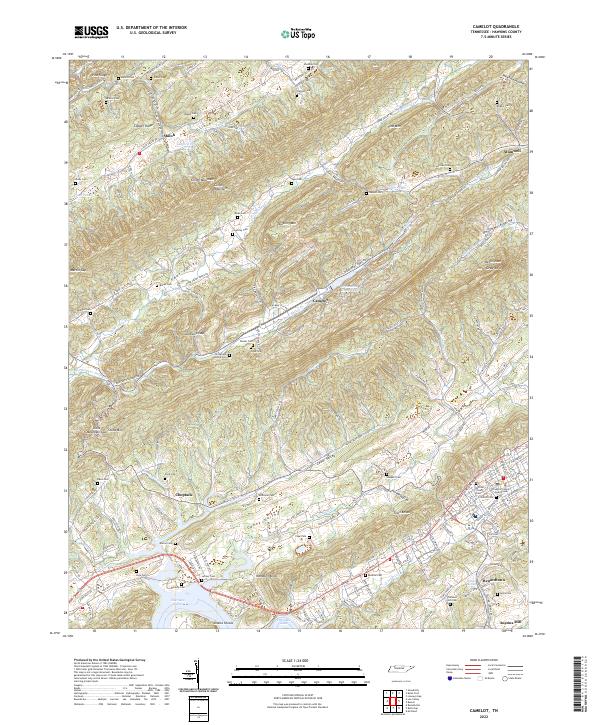 Camelot topographic map thumbnail