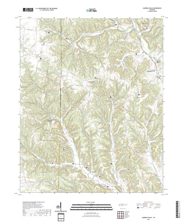 Campbellsville topographic map thumbnail