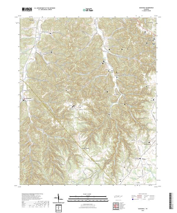 Gassaway topographic map thumbnail
