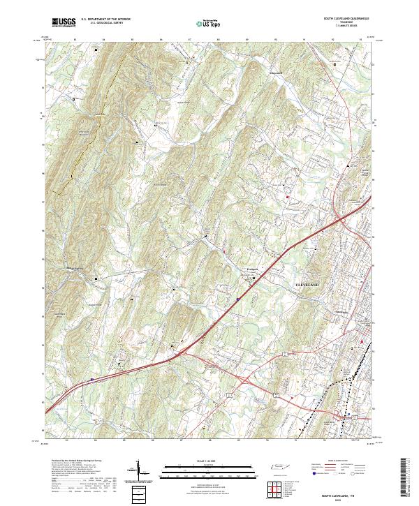 South Cleveland topographic map thumbnail
