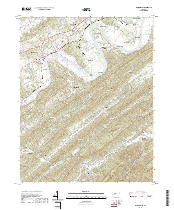 Stony Point 2022 topographic map thumbnail