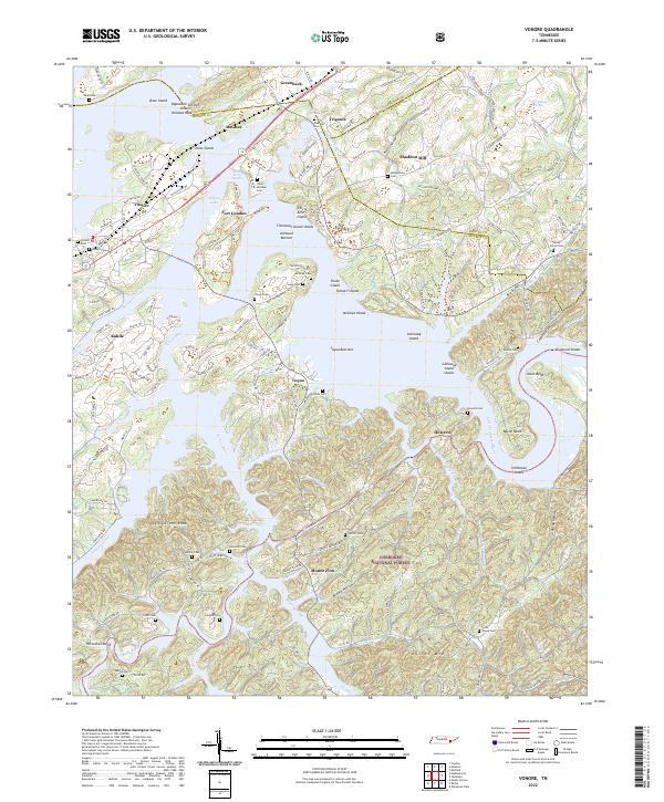 Vonore 2022 topographic map thumbnail