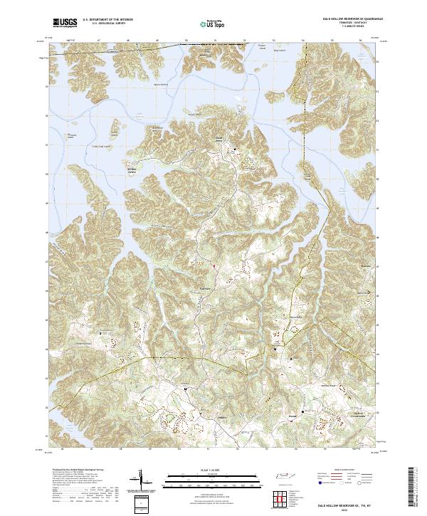 Dale Hollow Reservoir SE topographic map thumbnail