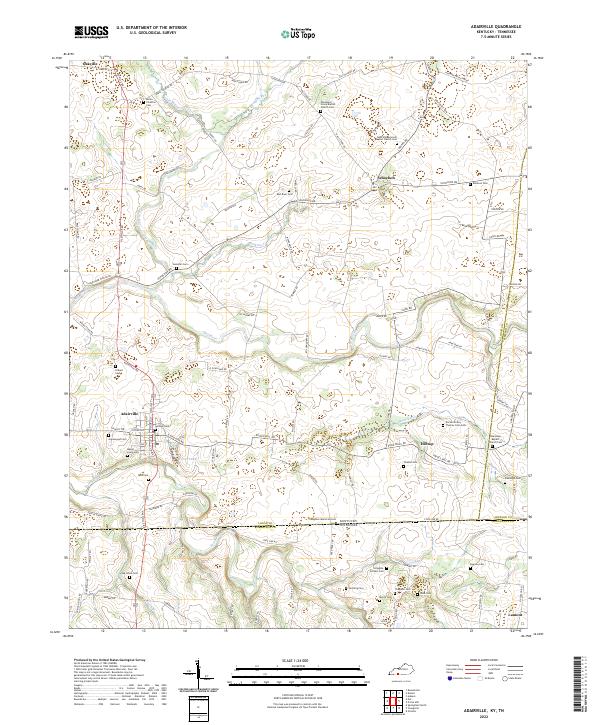 Adairville topographic map thumbnail