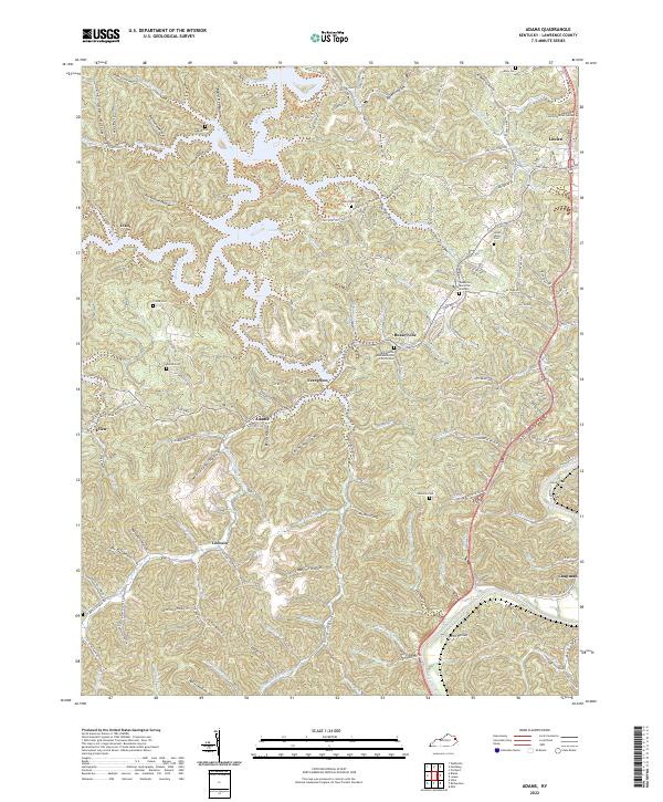 Adams topographic map thumbnail