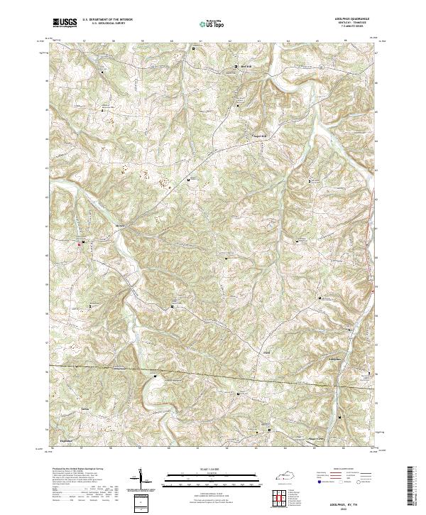 Adolphus topographic map thumbnail