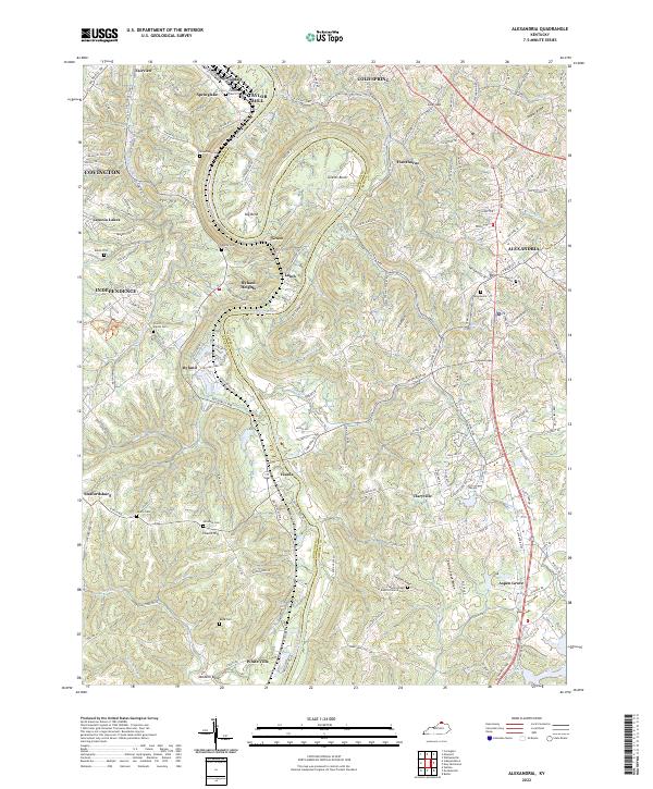 Alexandria topographic map thumbnail