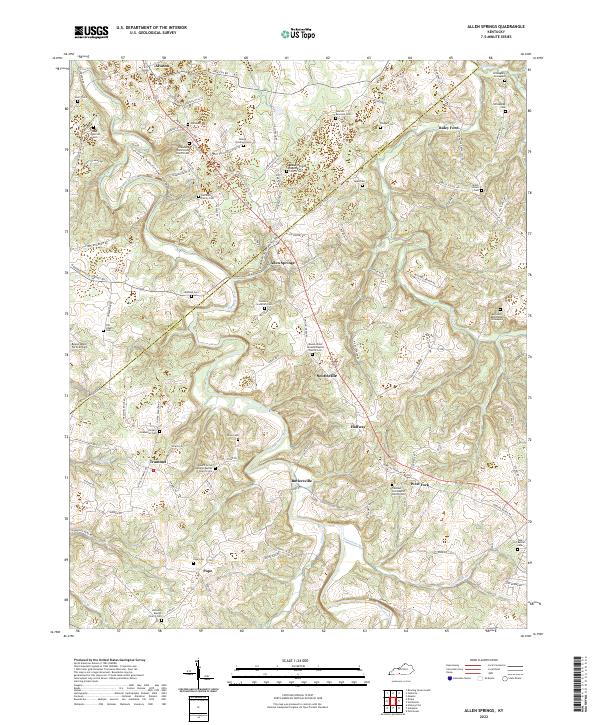 Allen Springs topographic map thumbnail