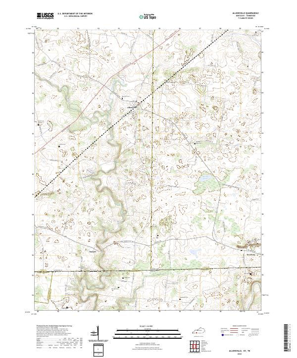 Allensville topographic map thumbnail