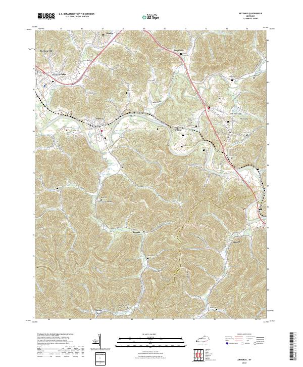 Artemus topographic map thumbnail