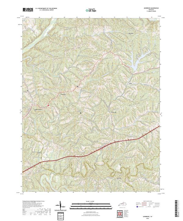 Ashbrook topographic map thumbnail
