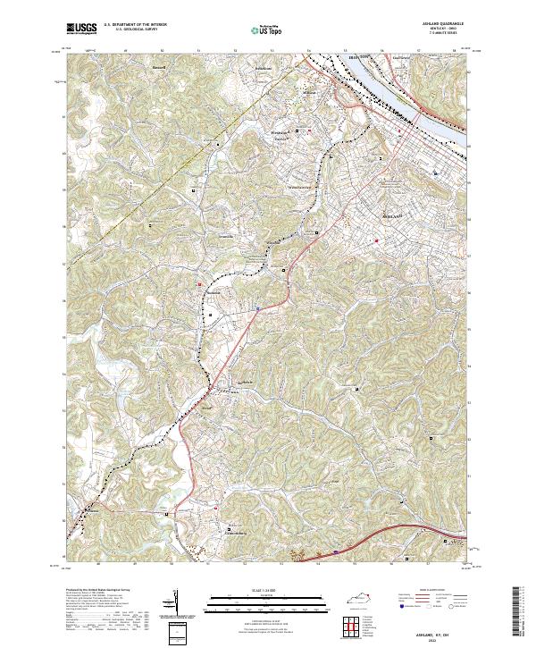 Ashland topographic map thumbnail