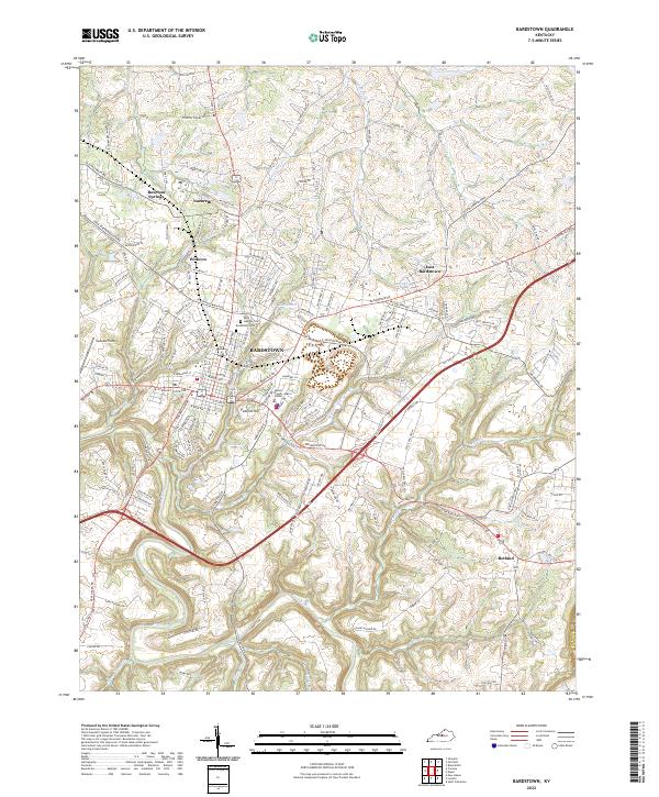 Bardstown topographic map thumbnail