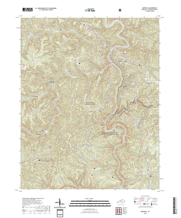 Barthell topographic map thumbnail
