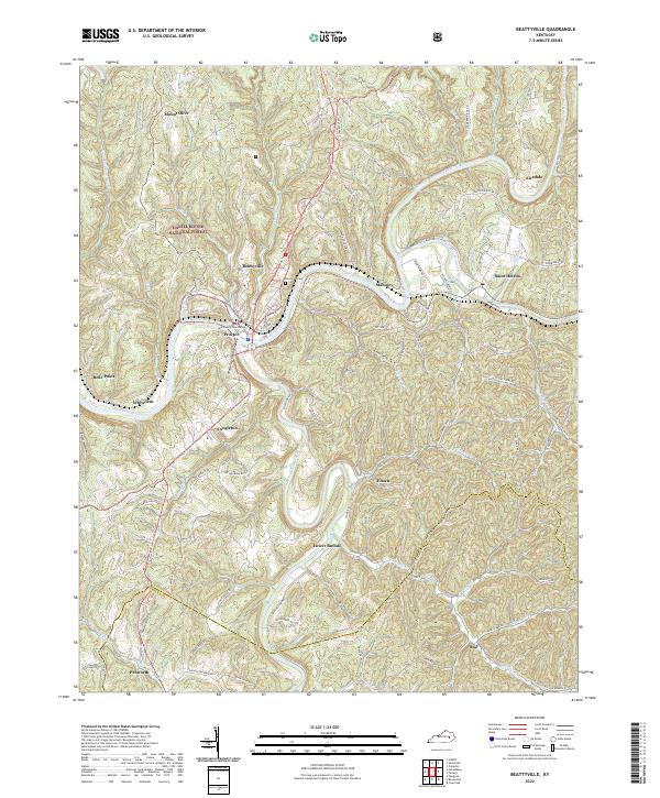 Beattyville topographic map thumbnail