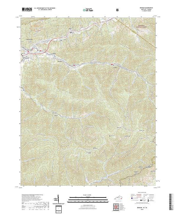 Benham topographic map thumbnail