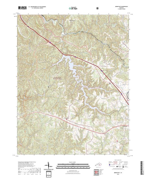 Bernstadt topographic map thumbnail