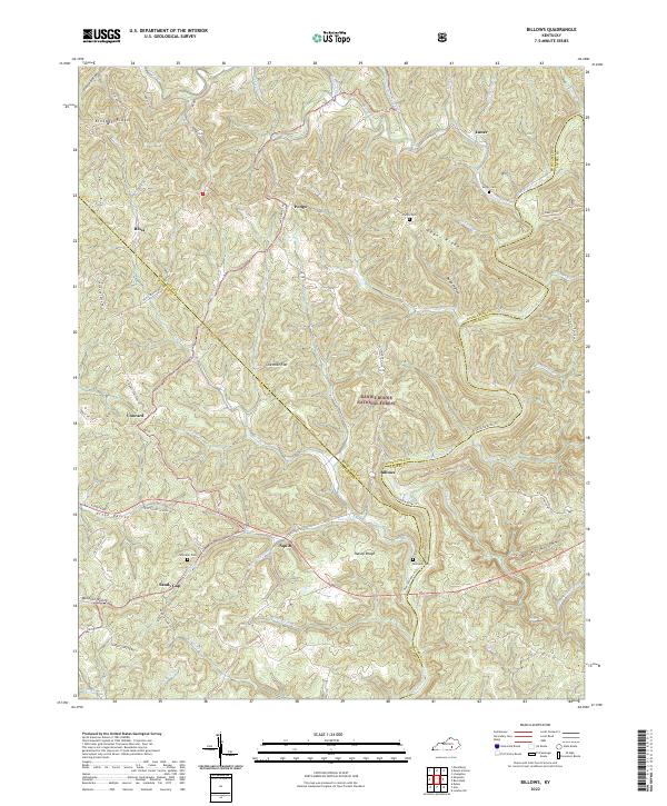 Billows topographic map thumbnail