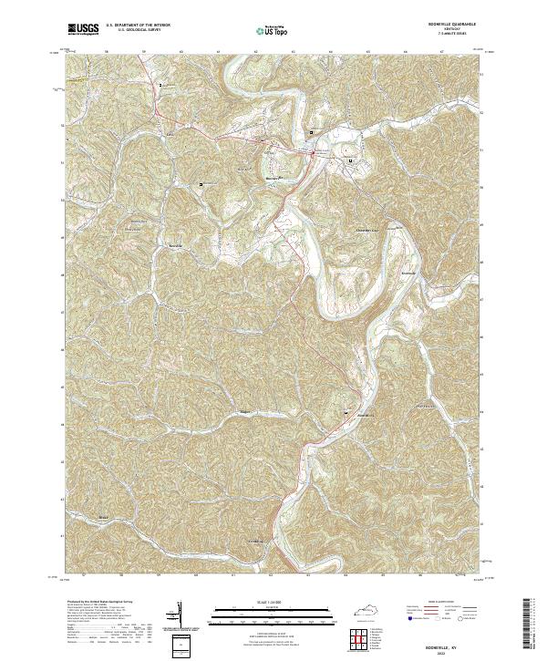Booneville topographic map thumbnail