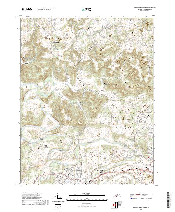 Bowling Green North topographic map thumbnail