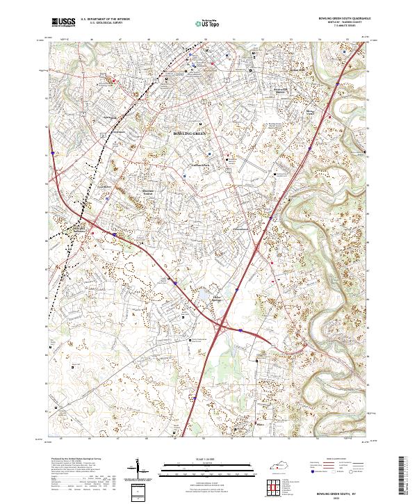Bowling Green South topographic map thumbnail