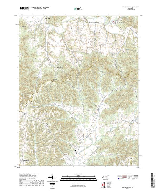 Bradfordsville topographic map thumbnail