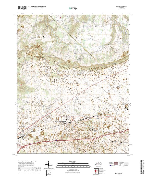 Bristow topographic map thumbnail