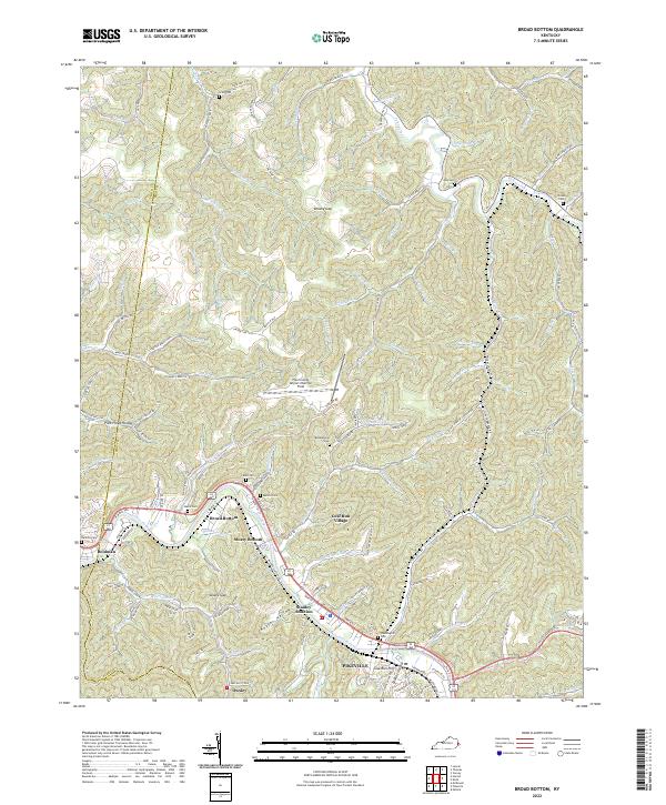Broad Bottom topographic map thumbnail
