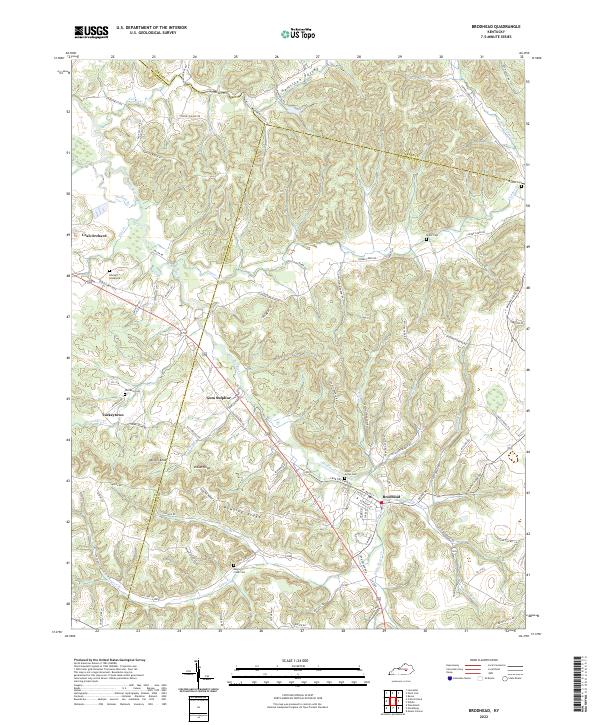 Brodhead topographic map thumbnail