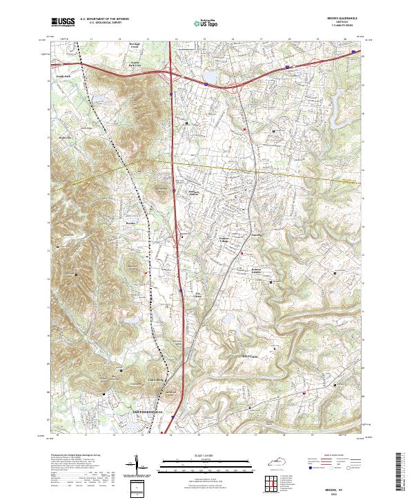 Brooks topographic map thumbnail