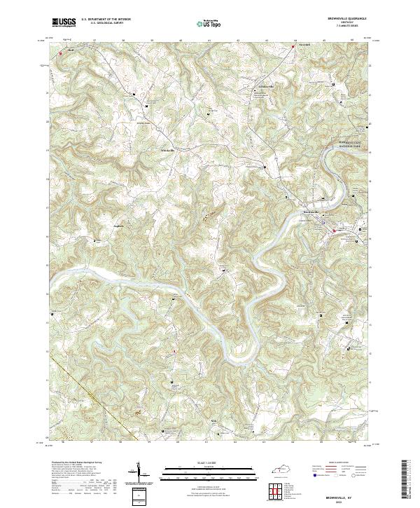 Brownsville topographic map thumbnail