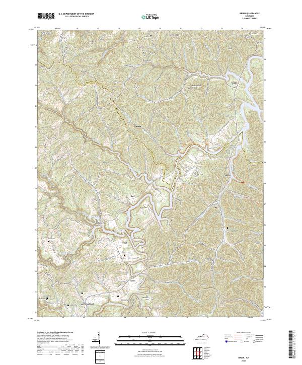 Bruin topographic map thumbnail