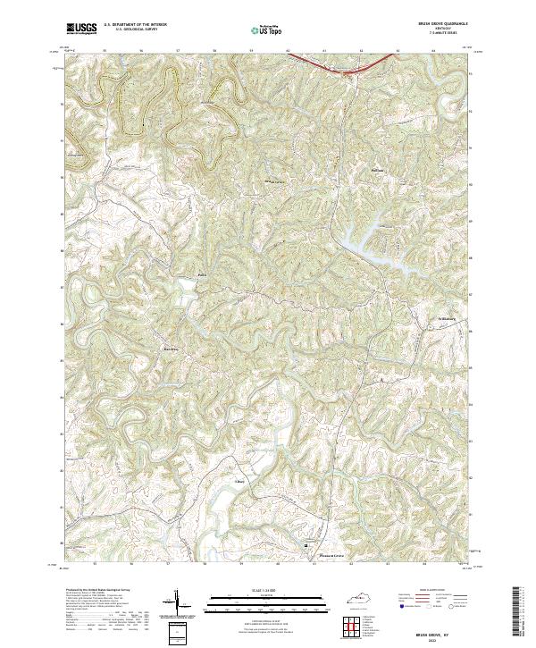 Brush Grove topographic map thumbnail
