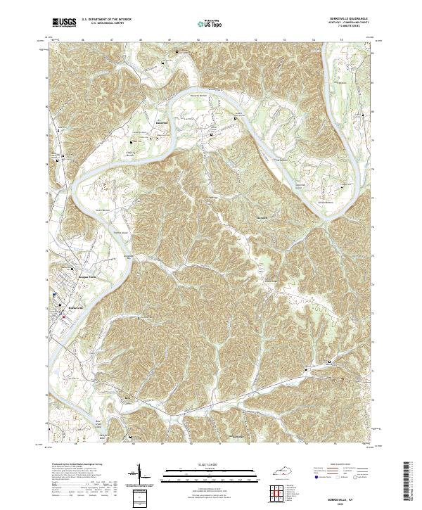 Burkesville topographic map thumbnail