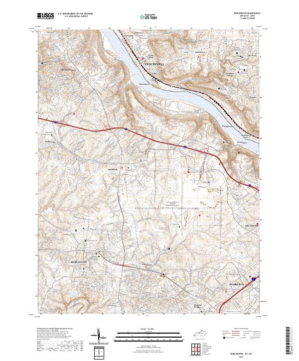 Burlington topographic map thumbnail