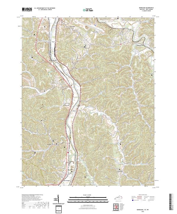 Burnaugh topographic map thumbnail