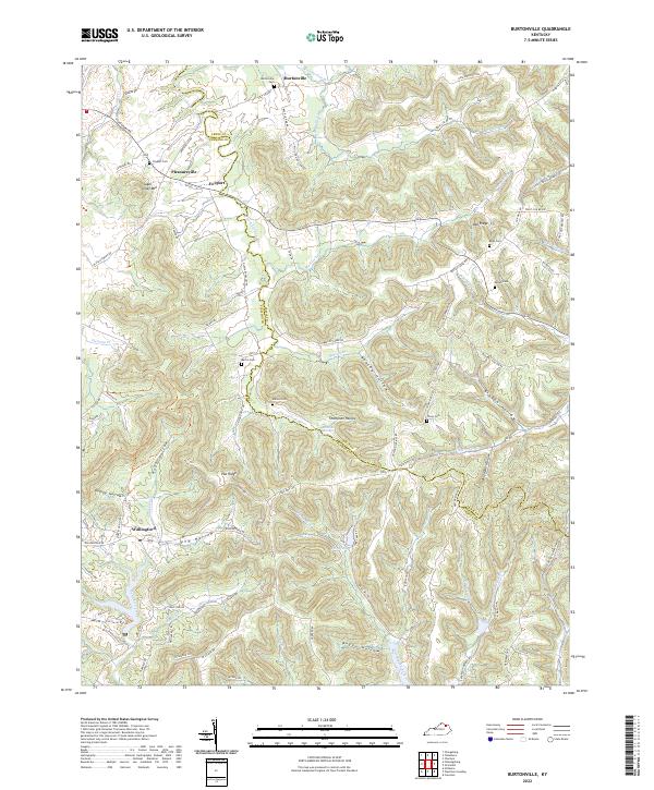Burtonville topographic map thumbnail