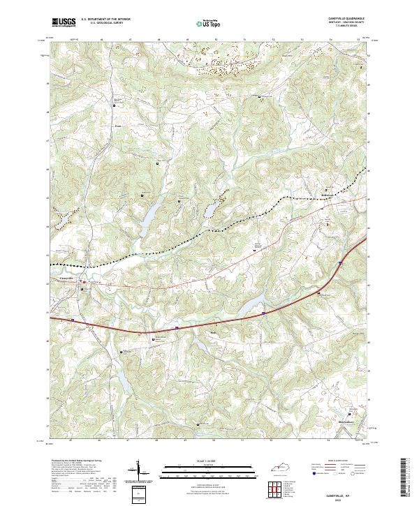Caneyville topographic map thumbnail