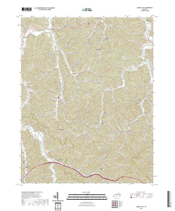 Cannel City topographic map thumbnail