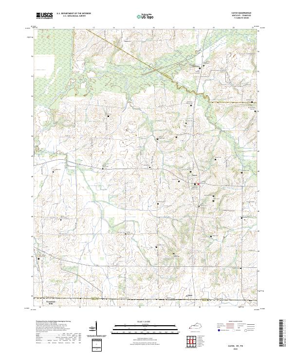 Cayce topographic map thumbnail