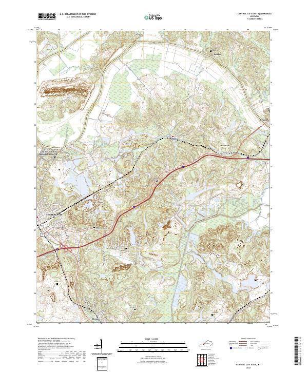 Central City East topographic map thumbnail
