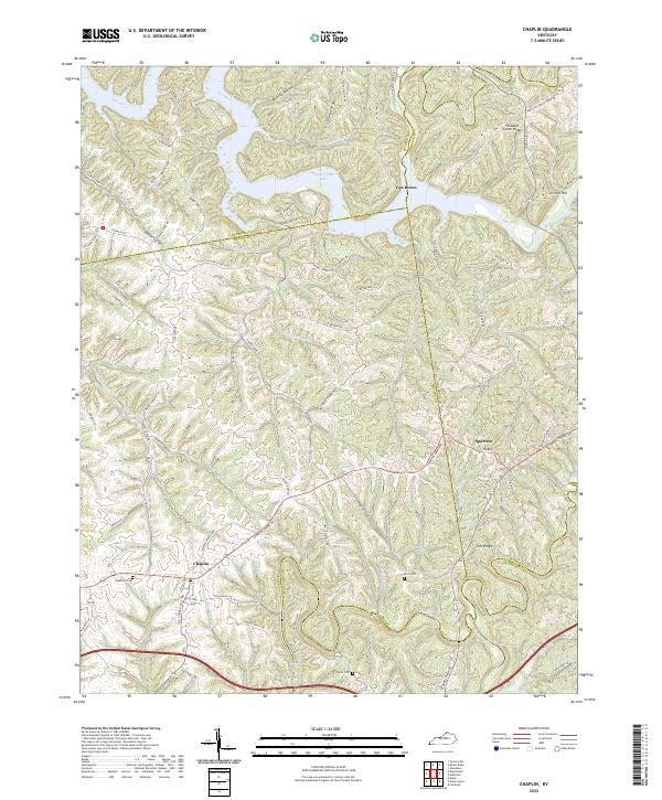 Chaplin topographic map thumbnail
